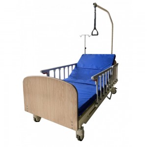 銀適三功能醫療床套裝(PVC木紋床頭尾板連床墊) (標準款)