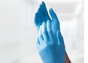 TRONEX 帶紋無粉一次性丁腈手套（藍色）