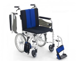 MiKi可拆式細輪手動輪椅(藍黑布)